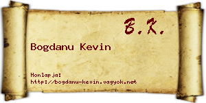 Bogdanu Kevin névjegykártya